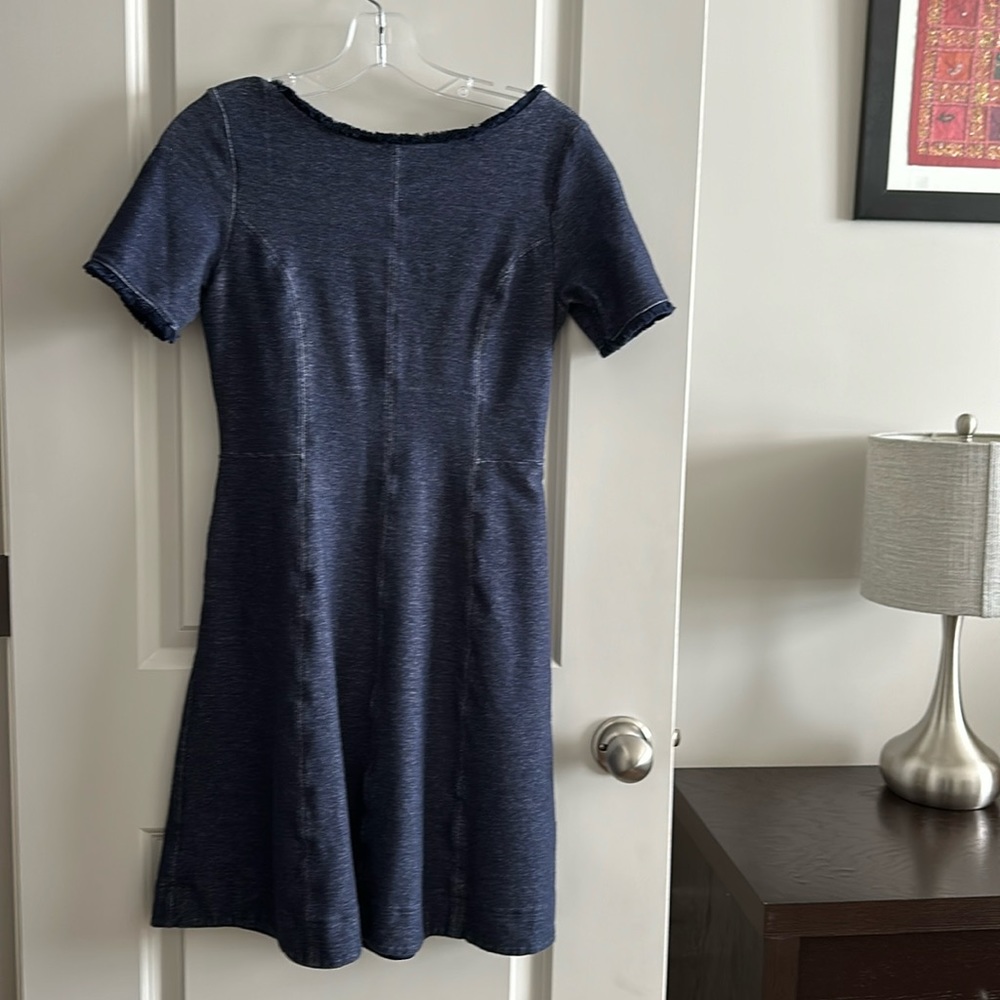 Banana Republic stretch denim fit, and flare dress